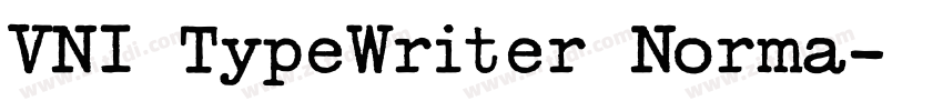 VNI TypeWriter Norma字体转换